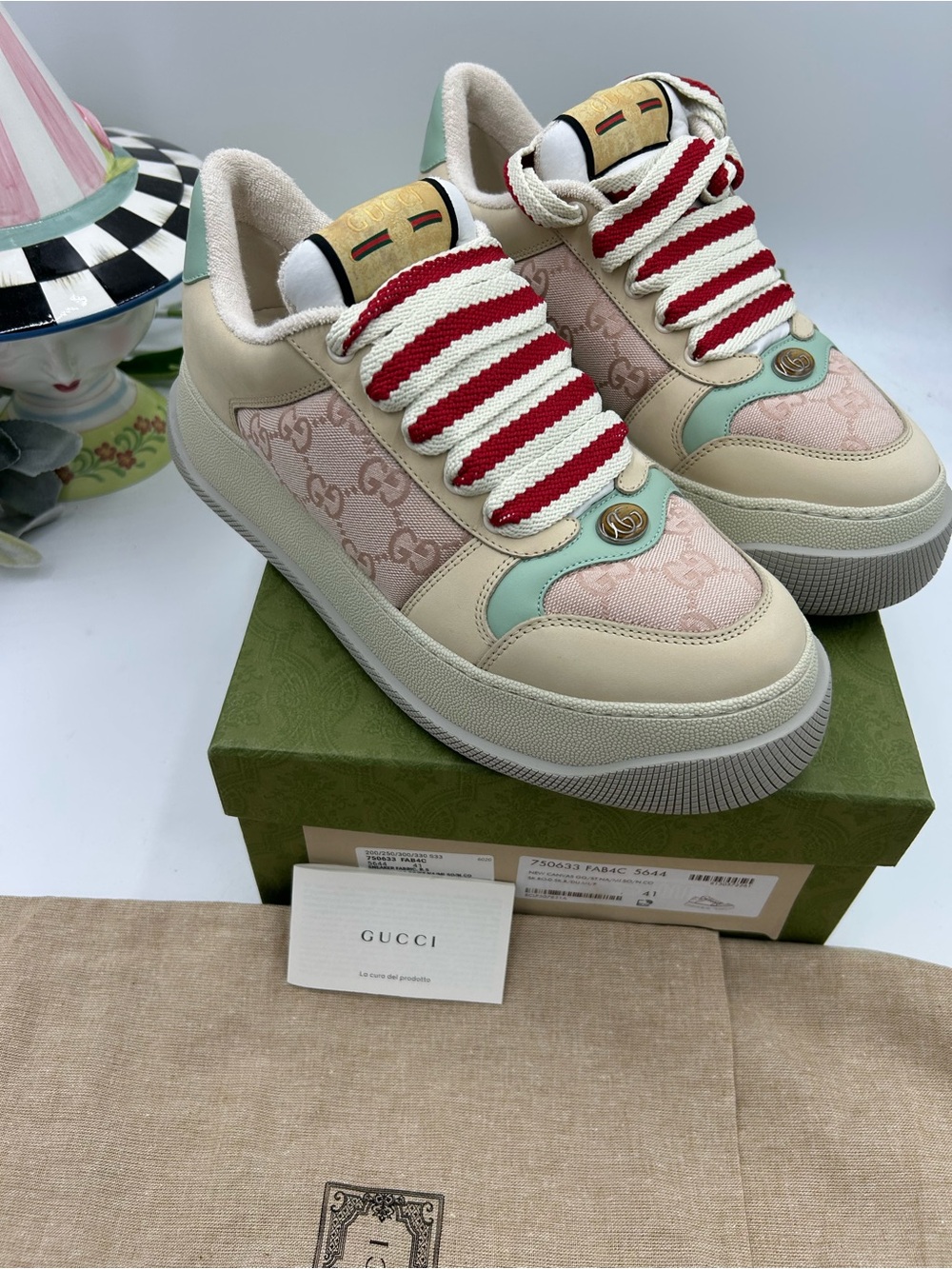 Women's Gucci GG screener sneakers size 41/10 US made in Italy - Picture 3 of 10